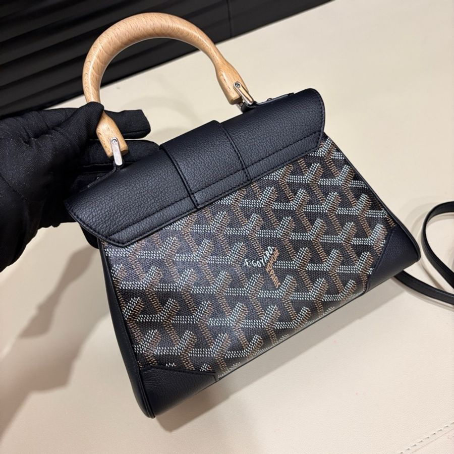 高雅德/Goyard  Saïgon mini 黑色西貢斜挎包手提包-1