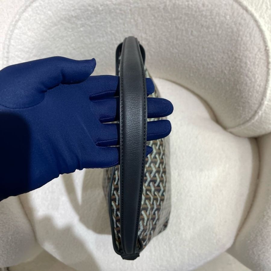 Goyard 戈雅 黑色老花 腋下hobo子母包單肩包腋下包-7