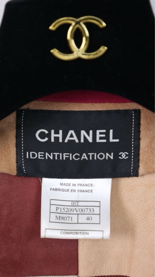 Chanel 00年彩色麂皮格纹银扣夹克上衣外套-23