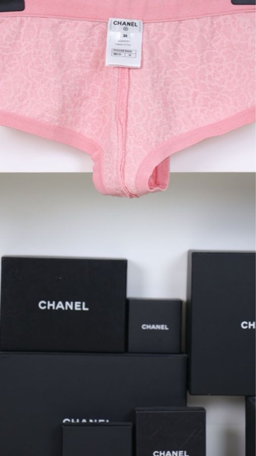 Chanel 21C早春度假系列樱花粉针织四口袋开衫短裤套装-33