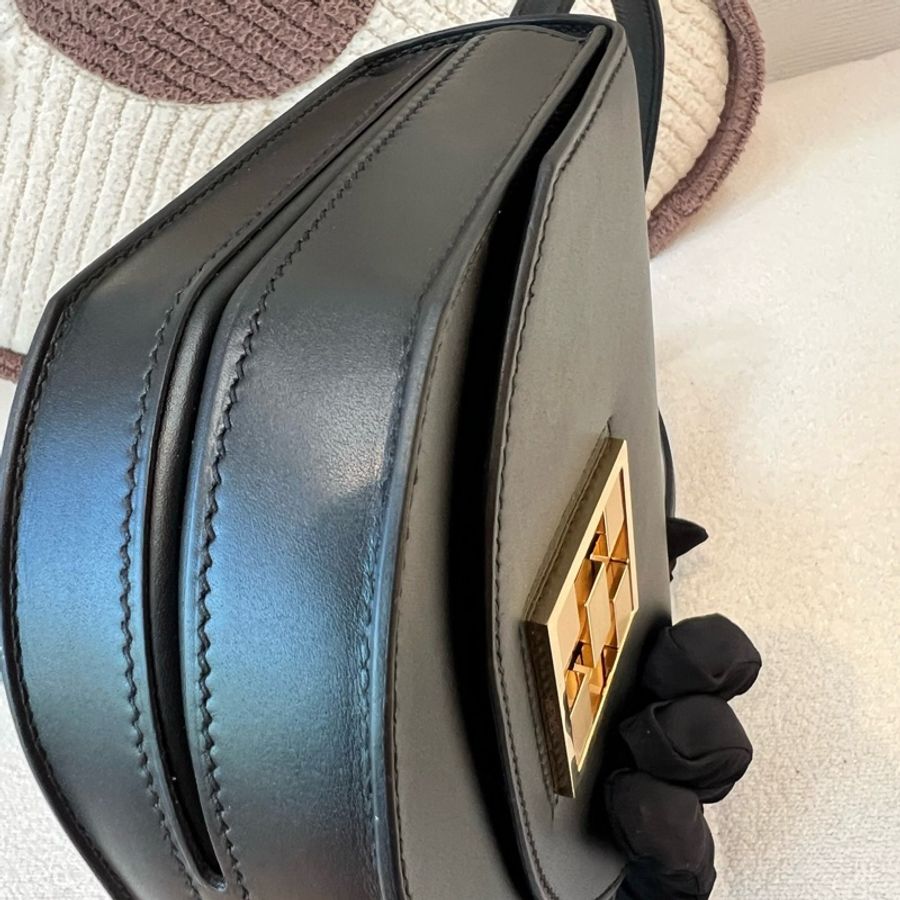 Hermes 愛馬仕 mini Mosaique馬賽克黑金斜背包-5