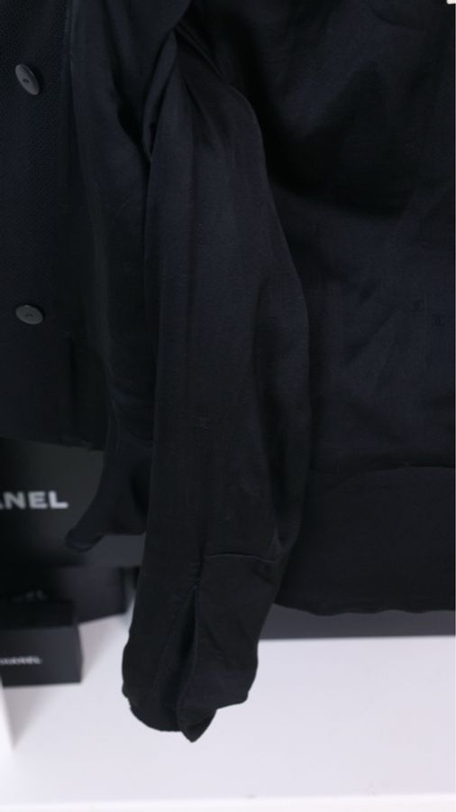 货Chanel 95年春夏预告系列黑色双排黑金扣三口袋上衣外套-16