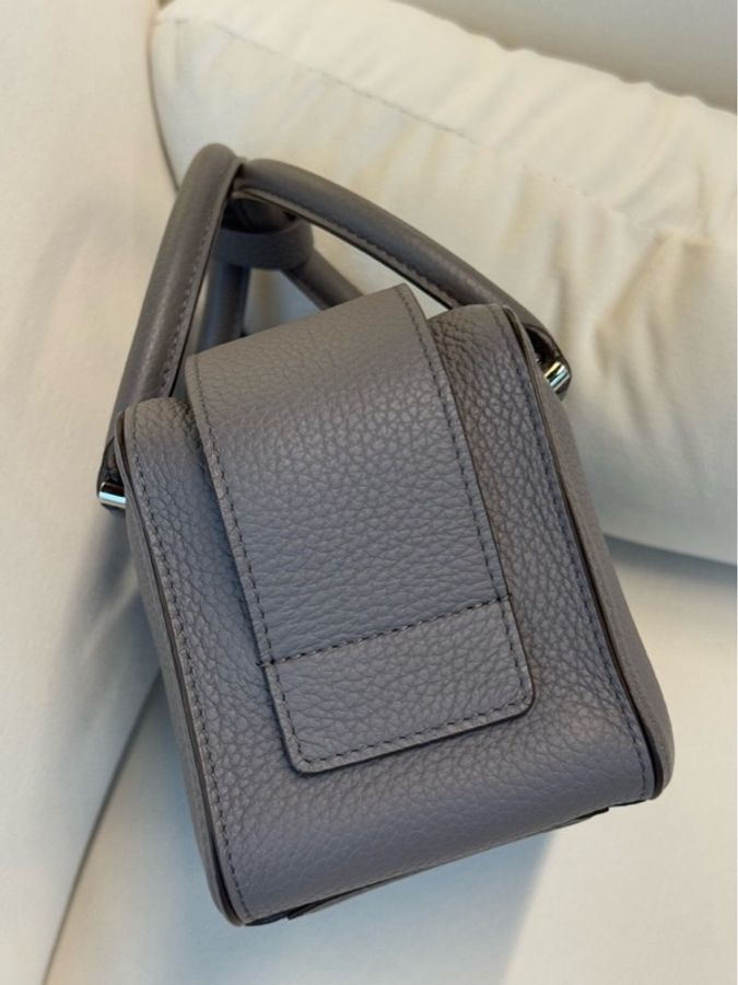 Delvaux 德爾沃 灰色cool box mini 手提包斜挎包-2