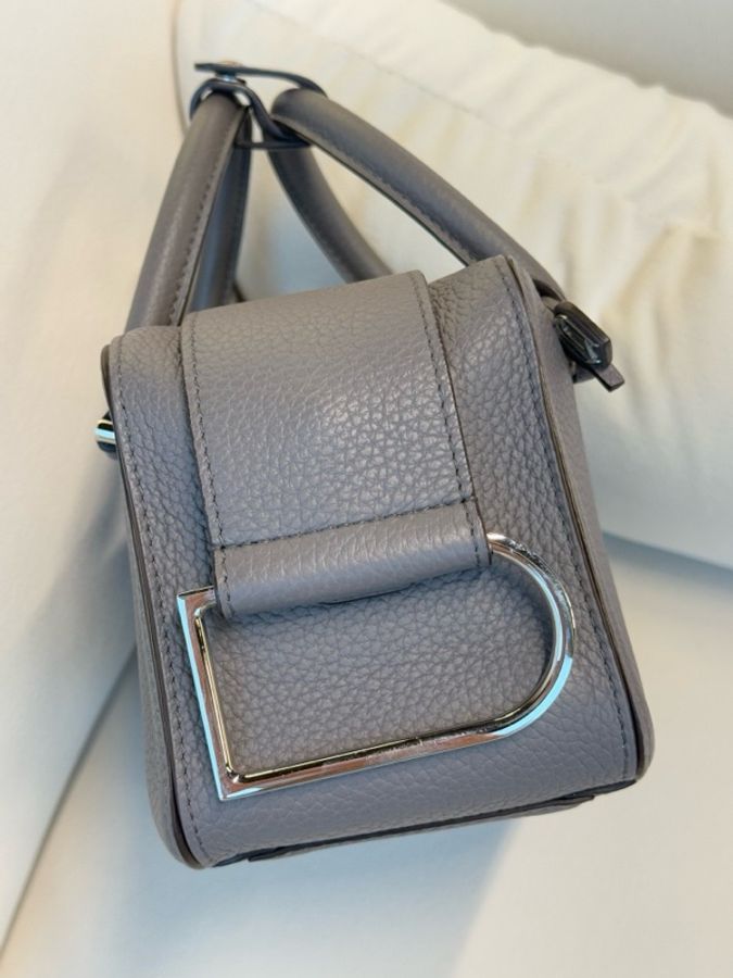 Delvaux 德爾沃 灰色cool box mini 手提包斜挎包-3