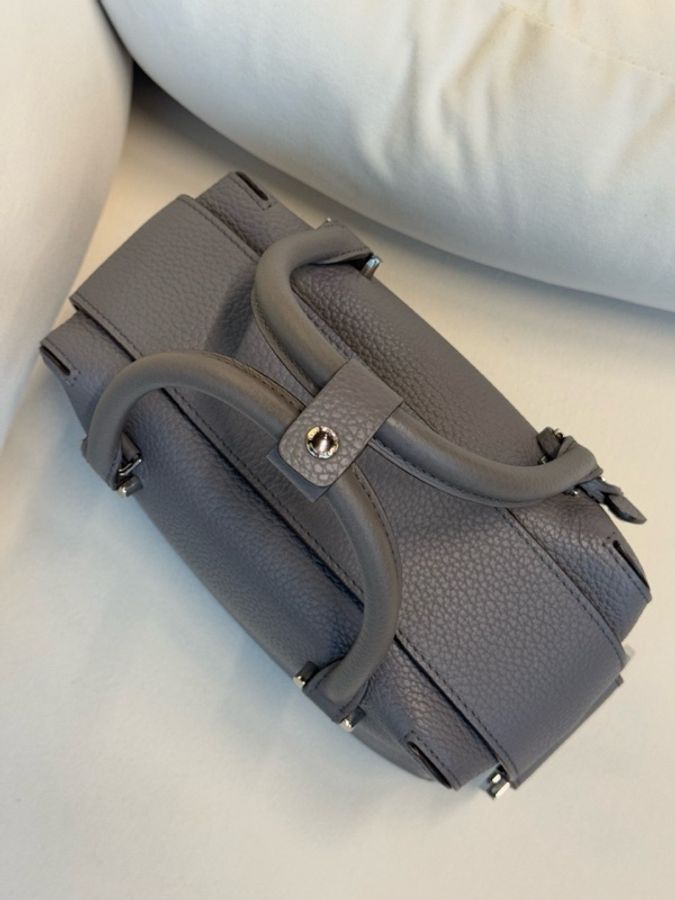 Delvaux 德爾沃 灰色cool box mini 手提包斜挎包-4