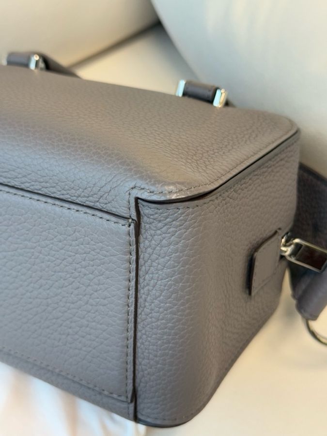 Delvaux 德爾沃 灰色cool box mini 手提包斜挎包-7
