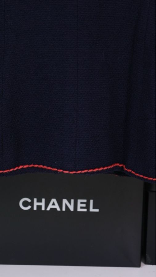Chanel 97年秋冬秀款藏蓝色彩色球球亮片上衣外套-21