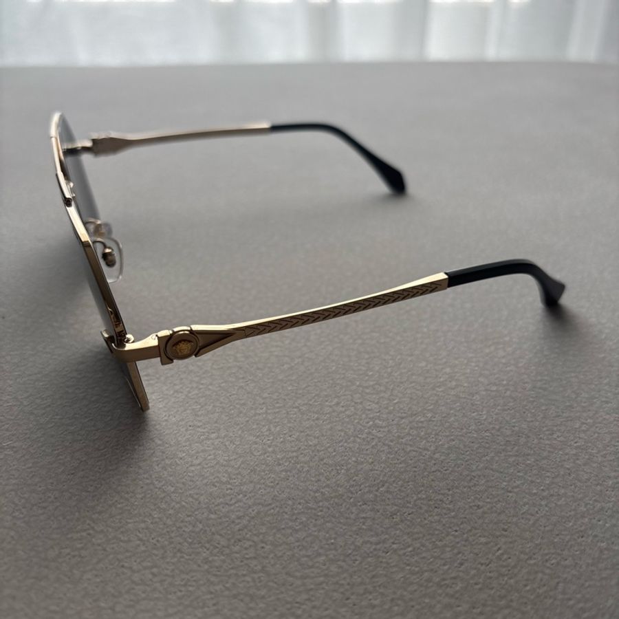 Versace 范思哲凡賽斯多邊形金屬飛官太陽眼鏡墨鏡 2284-1