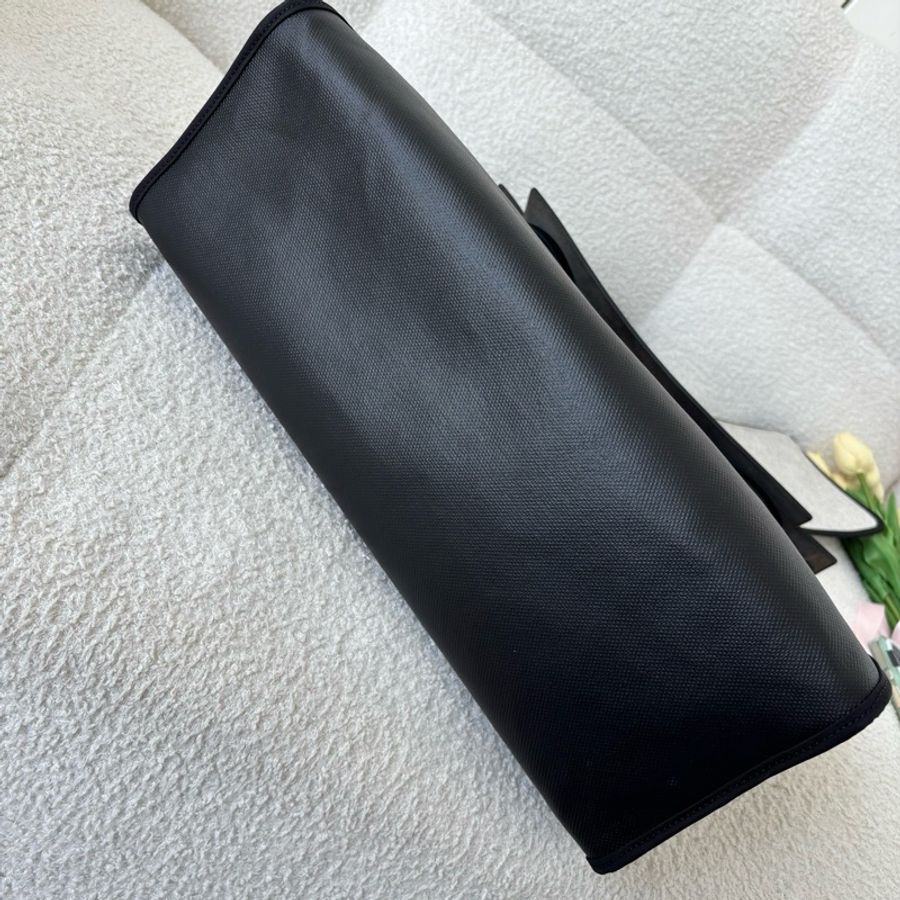 Hermes愛馬仕 herbag39黑金防水布手提包斜挎包肩背包-5