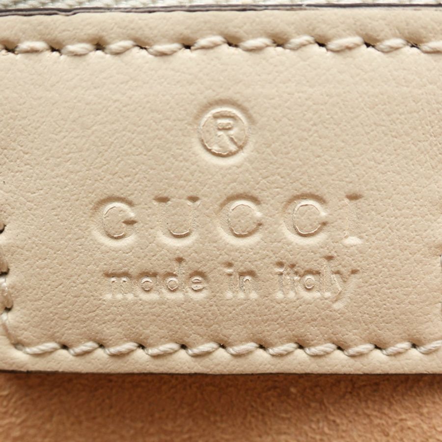 GUCCI 古馳 GG Marmont 肩背包 米白色 山形紋 牛皮 443497-3