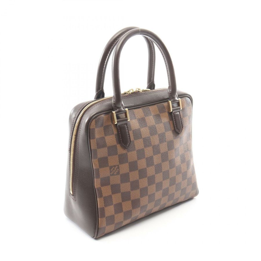路易威登 Brera 手提包 N51150 Damier 帆布皮革棕色 Ebene 二手女士-1