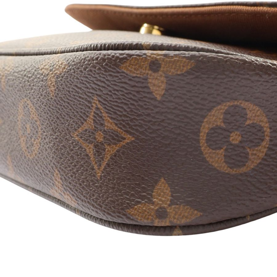 LOUIS VUITTON LV 路易威登 Wallet On Chain Ivy 鏈條錢包 肩背包 棕色 原花帆布 M81911-7