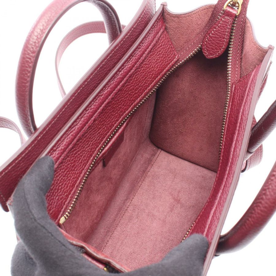 CELINE Luggage Nano Shopper 單肩斜背包 紫色皮革 二手 女士-2
