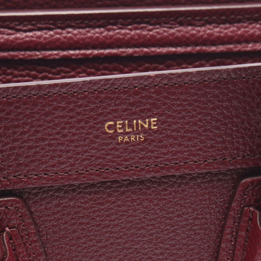 CELINE Luggage Nano Shopper 單肩斜背包 紫色皮革 二手 女士-3