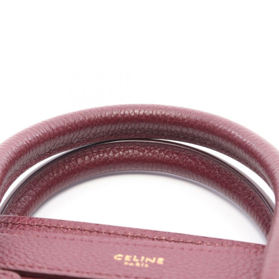 CELINE Luggage Nano Shopper 單肩斜背包 紫色皮革 二手 女士-5