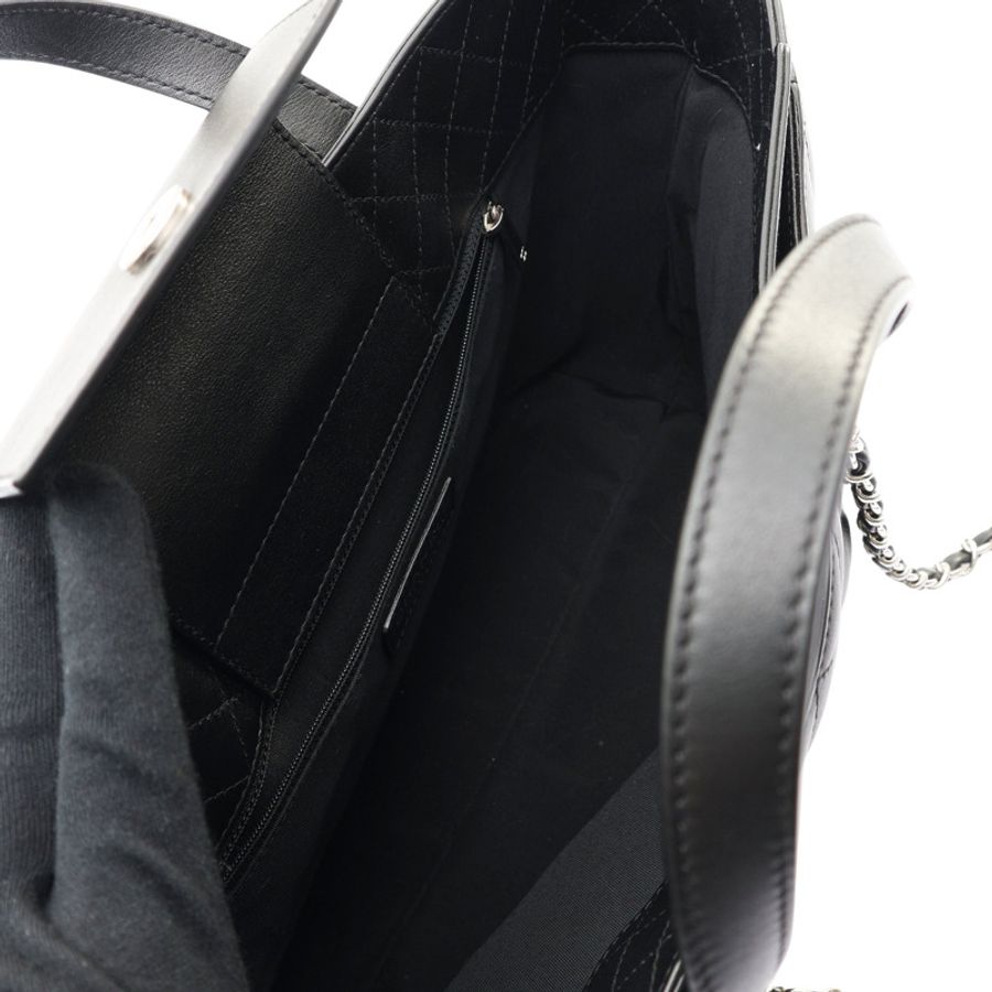 CHANEL 香奈兒 Shopping 鍊帶包 兩用包 黑色 菱格紋牛皮 A98683-2