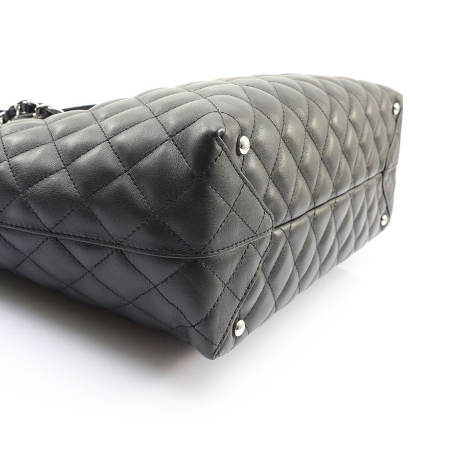 CHANEL 香奈兒 Shopping 鍊帶包 兩用包 黑色 菱格紋牛皮 A98683-10
