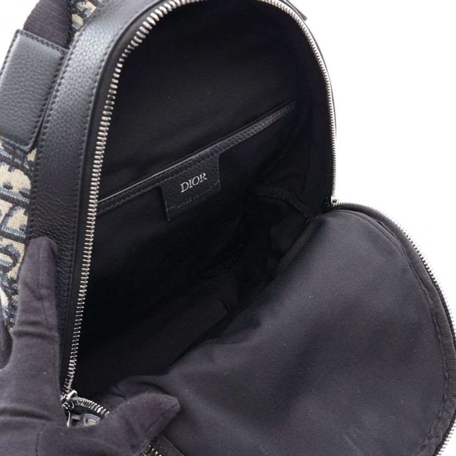 Dior Rider Sling 腰包 斜背包 帆布 皮革 海軍藍 米色 黑色 二手 男士-2