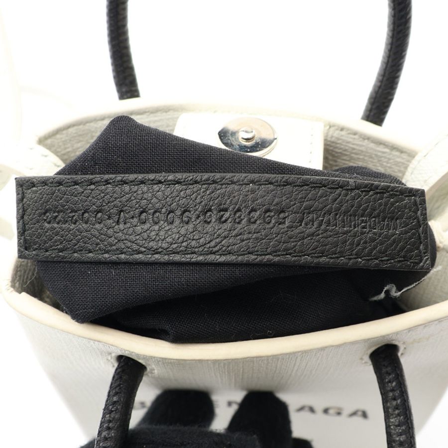 BALENCIAGA 巴黎世家 Shopping Phone Holder 兩用包 白色 牛皮 593826-4