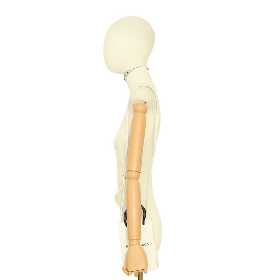 BALENCIAGA 巴黎世家 Shopping Phone Holder 兩用包 白色 牛皮 593826-5