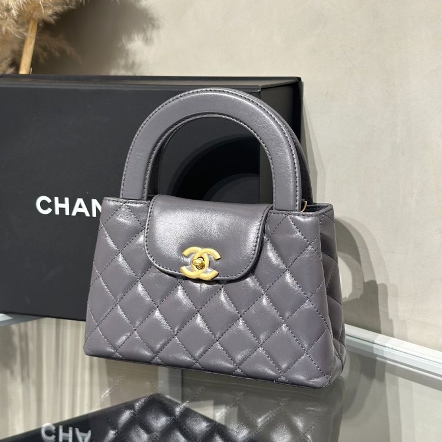 CHANEL Mini Kelly - 深灰金-3