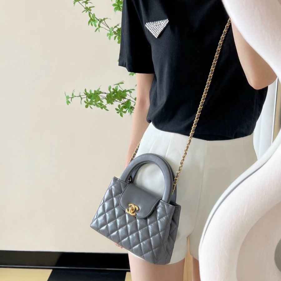 CHANEL Mini Kelly - 深灰金-12