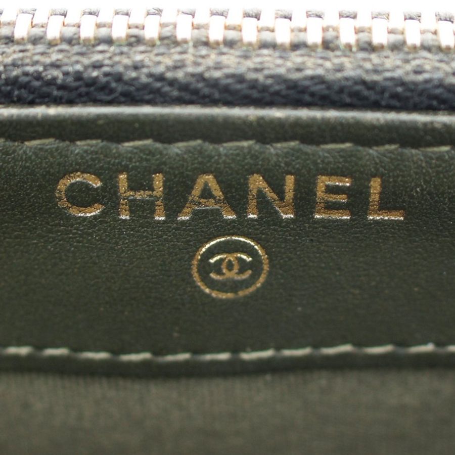 CHANEL 香奈兒 Boy Double Zip WOC 鍊帶包 肩背包 黑色 荔枝紋牛皮 A84069-4
