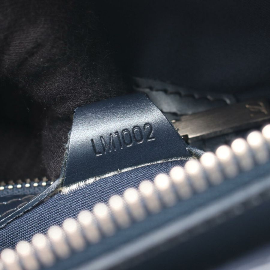 路易威登 Stockton 手提包 M55115 Monogram Matte 皮革海軍藍二手女士-4