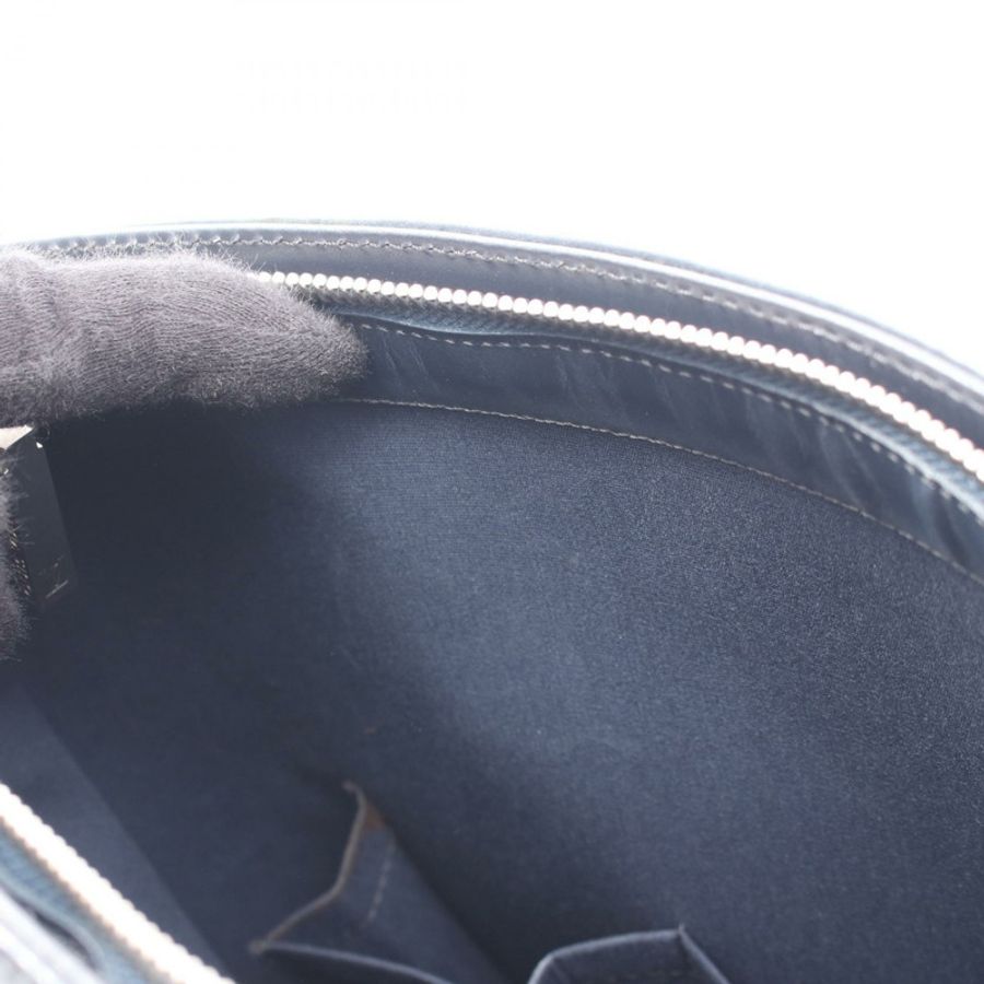路易威登 Stockton 手提包 M55115 Monogram Matte 皮革海軍藍二手女士-5