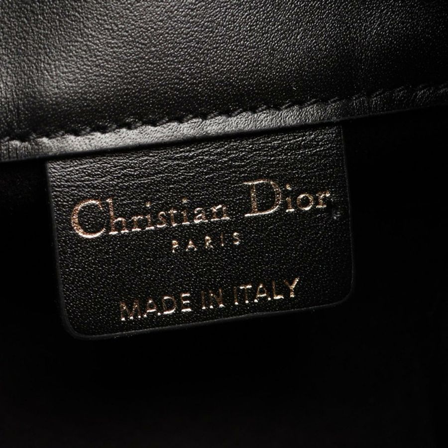 Dior Christian Dior Camp 單肩包，黑色白色皮革，二手，女士標誌-3