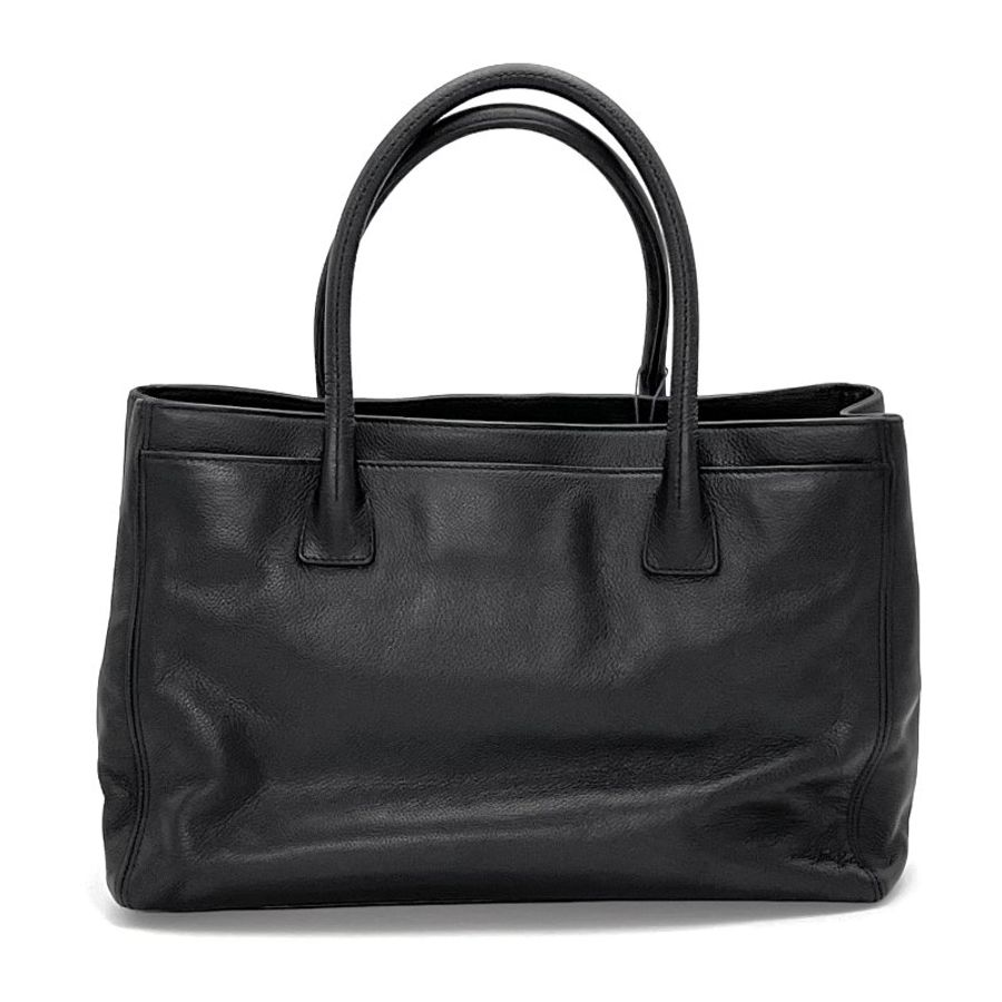 CHANEL 黑銀2.55荔枝牛 子母手提托特包  36*23*14 98新配件塵袋-7
