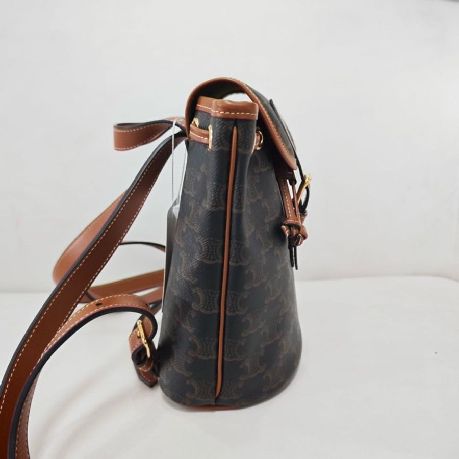 Celine/賽琳 Triomphe凱旋門老花帆布mini雙肩包 背包-2