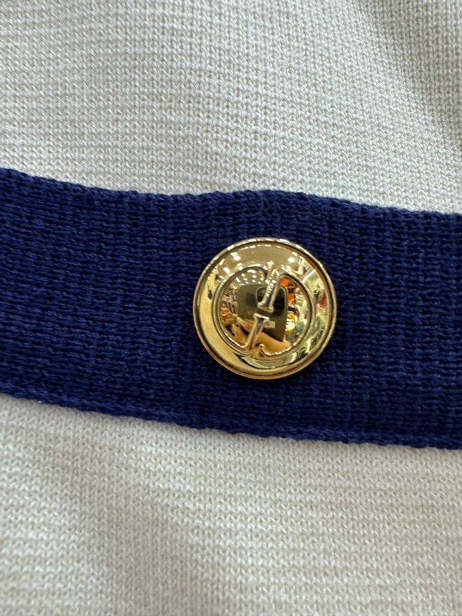 Gucci 古馳 海軍風 白色短袖針織上衣 XS碼-2