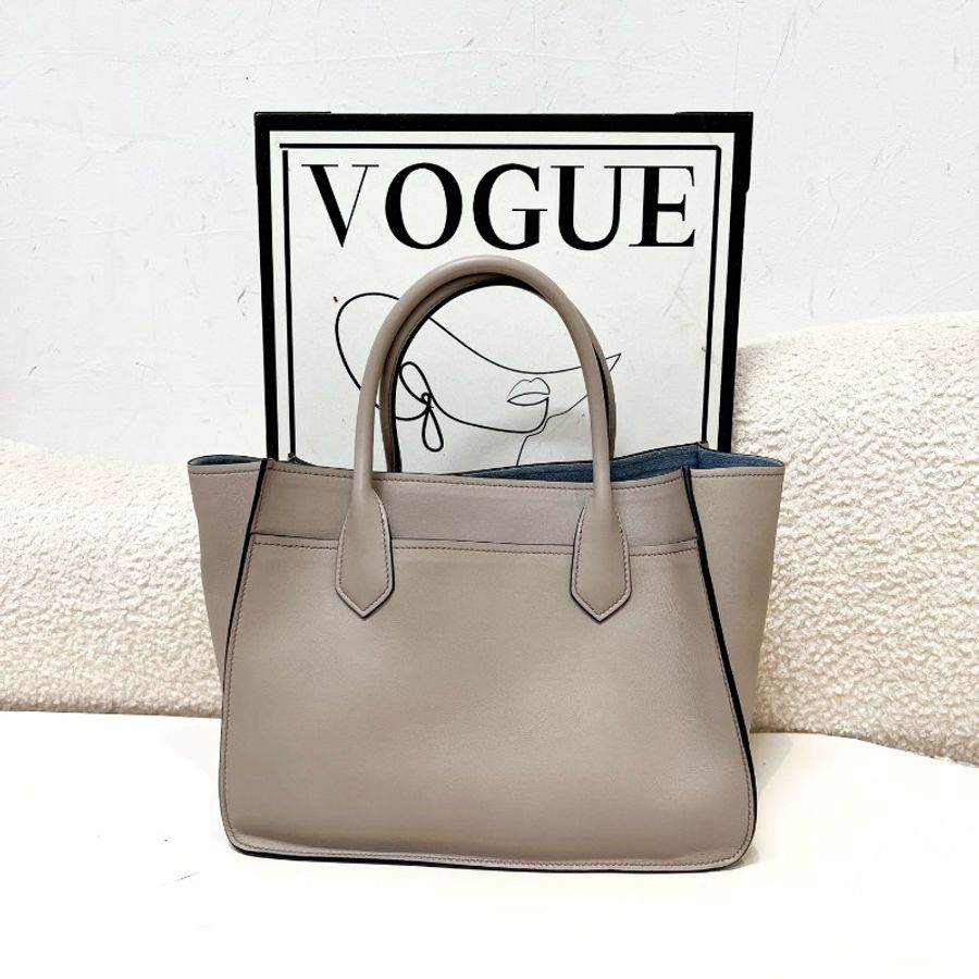 Prada 灰拼色手提單肩系列托特包-1
