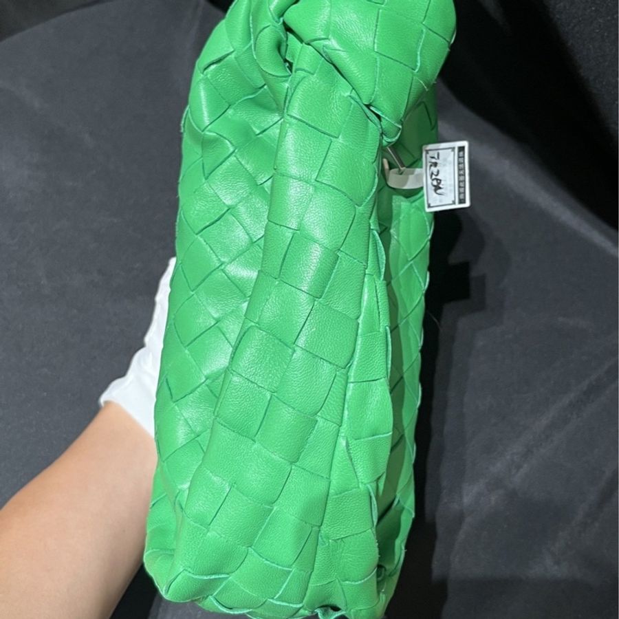 Bottega Veneta 葆蝶家 mini jodie 綠色編織包 塵袋 尺寸23*12cm-4