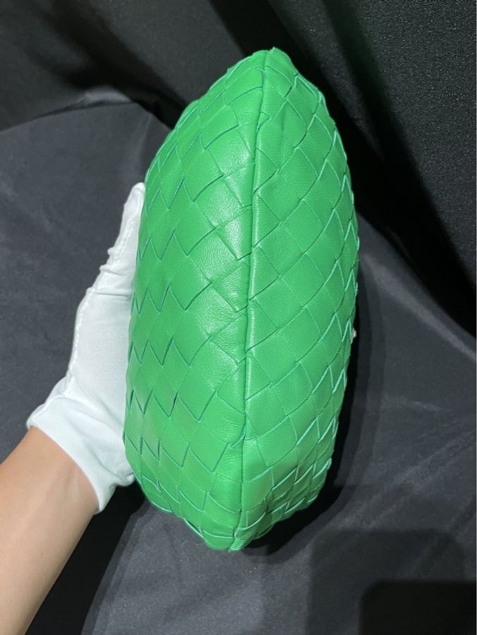 Bottega Veneta 葆蝶家 mini jodie 綠色編織包 塵袋 尺寸23*12cm-5