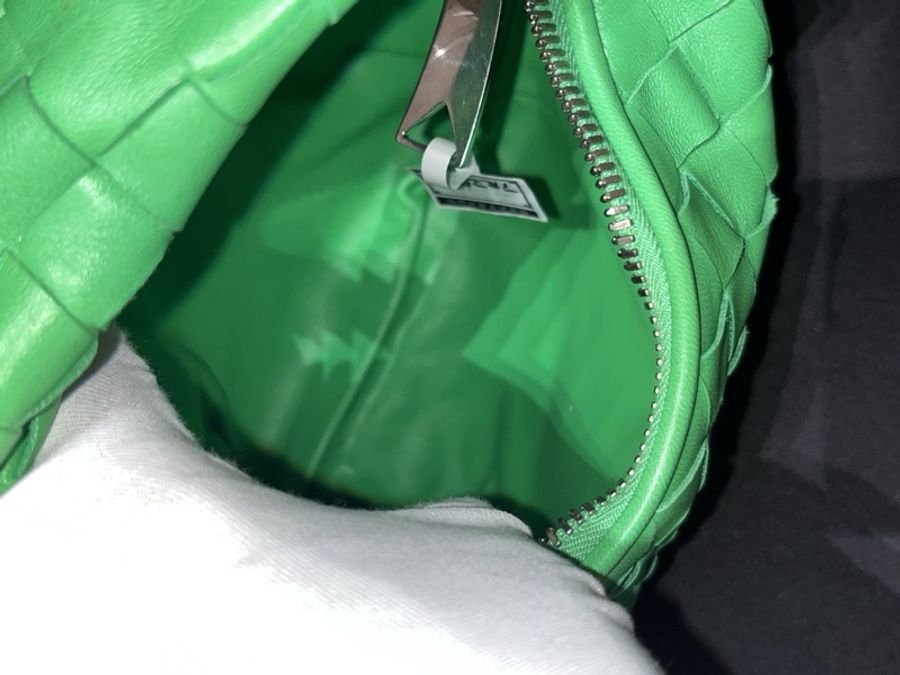 Bottega Veneta 葆蝶家 mini jodie 綠色編織包 塵袋 尺寸23*12cm-6