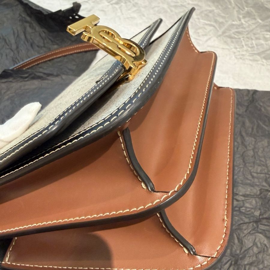BURBERRY博柏利 TB bag帆布小號郵差 底長16cm 小號 無附件-11