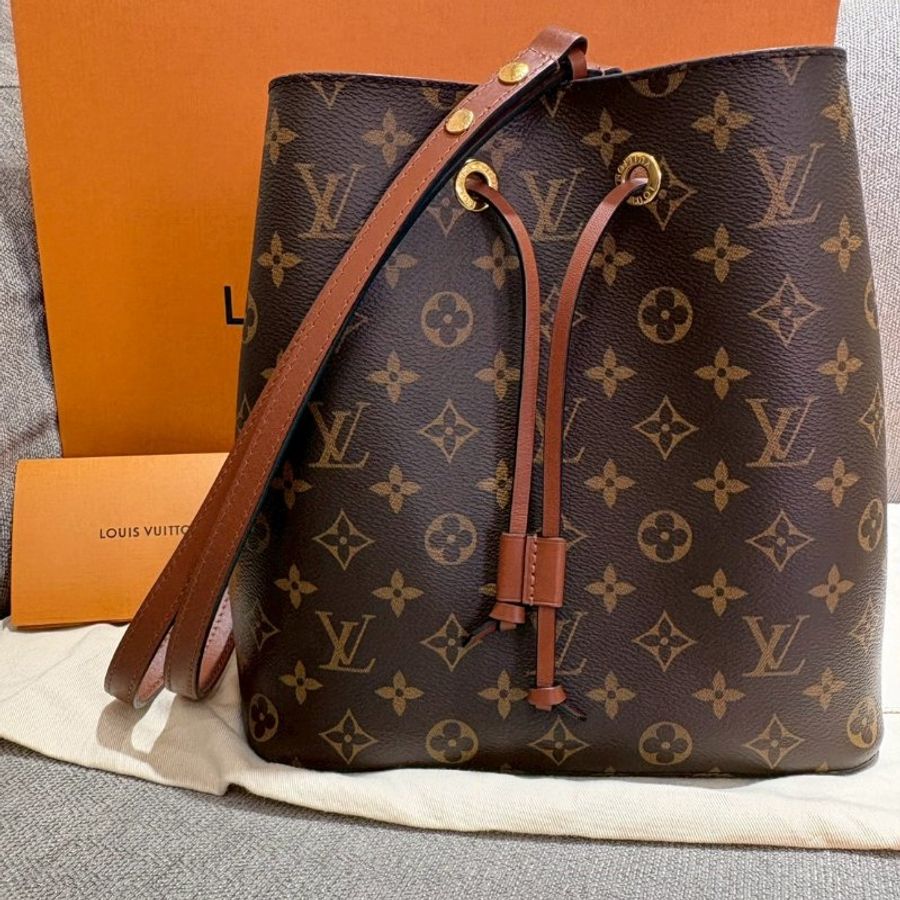 Louis Vuitton  NeoNoe 經典老花焦糖色MM水桶包-0