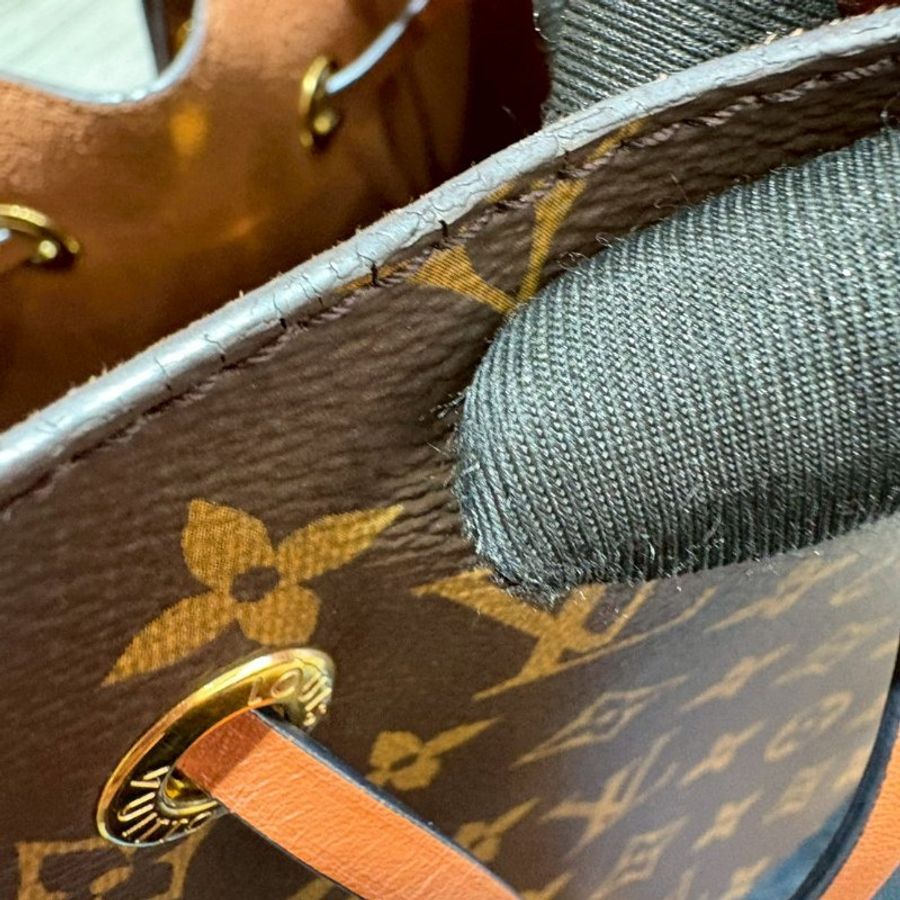 Louis Vuitton  NeoNoe 經典老花焦糖色MM水桶包-29