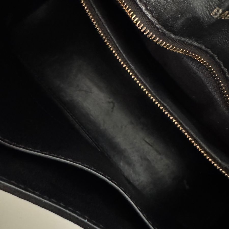 Balenciaga巴黎世家 Downtown 做舊金標光滑 小牛皮 單肩斜挎包 黑色-7