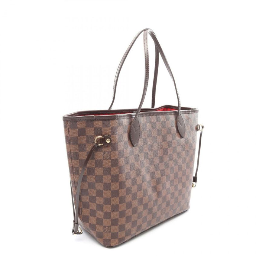 路易威登 Neverfull MM 肩背手提包 N51105 Damier 帆布 Ebene 二手 LV-1