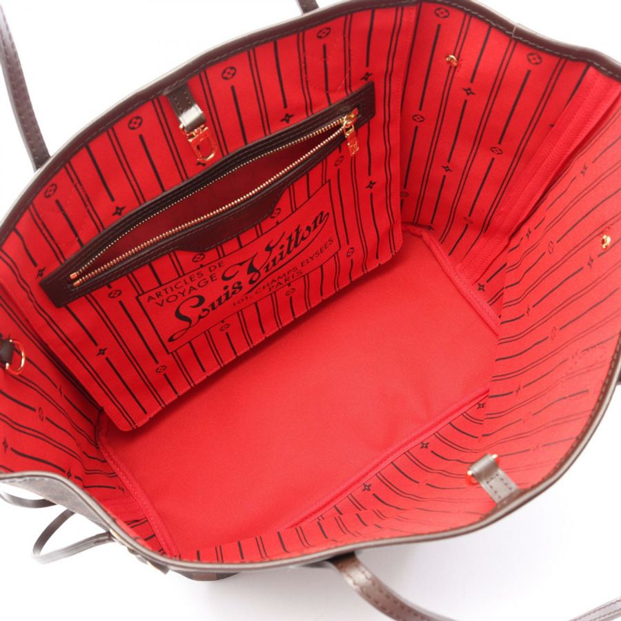 路易威登 Neverfull MM 肩背手提包 N51105 Damier 帆布 Ebene 二手 LV-2