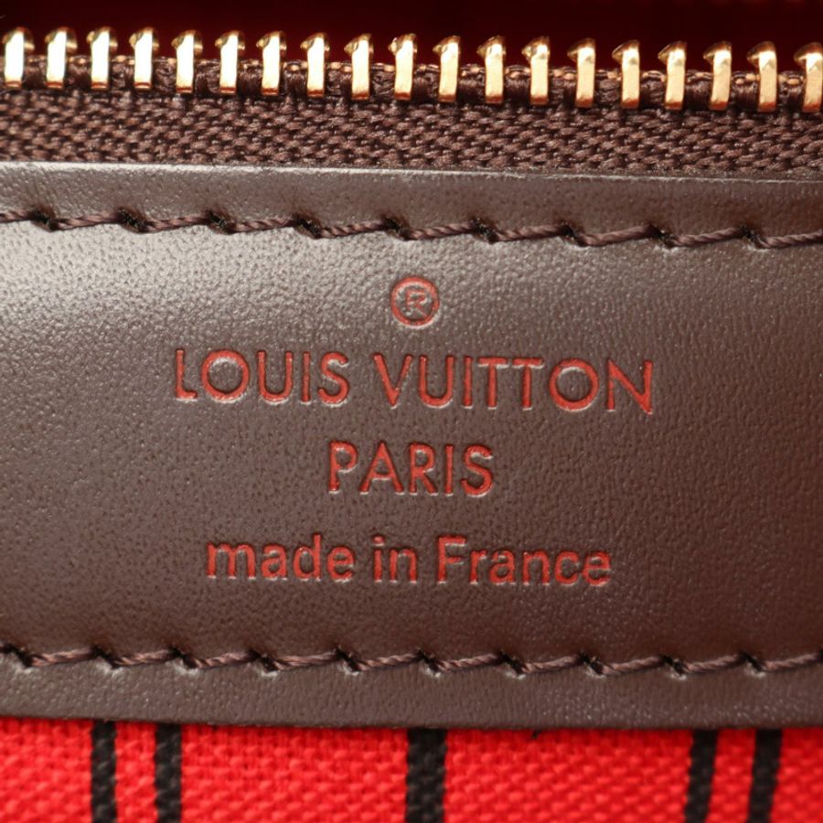 路易威登 Neverfull MM 肩背手提包 N51105 Damier 帆布 Ebene 二手 LV-3