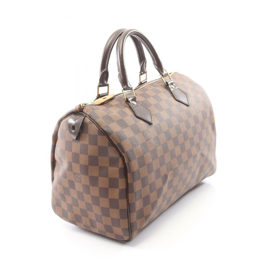 路易威登 Speedy 30 手提包 N41531 Damier 帆布棕色 Ebene 二手女士 LV-1