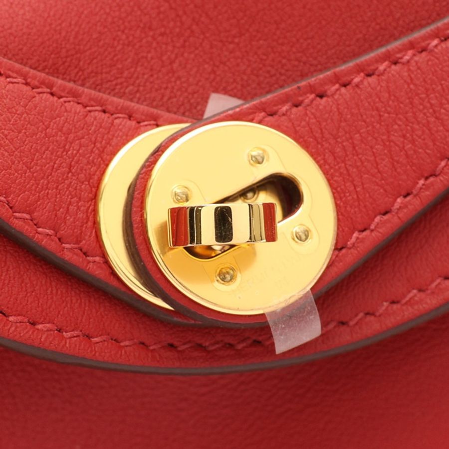 HERMES 愛馬仕 Mini Lindy 琳蒂包 Swift牛皮 辣椒紅 金扣 Z刻 肩背包-5