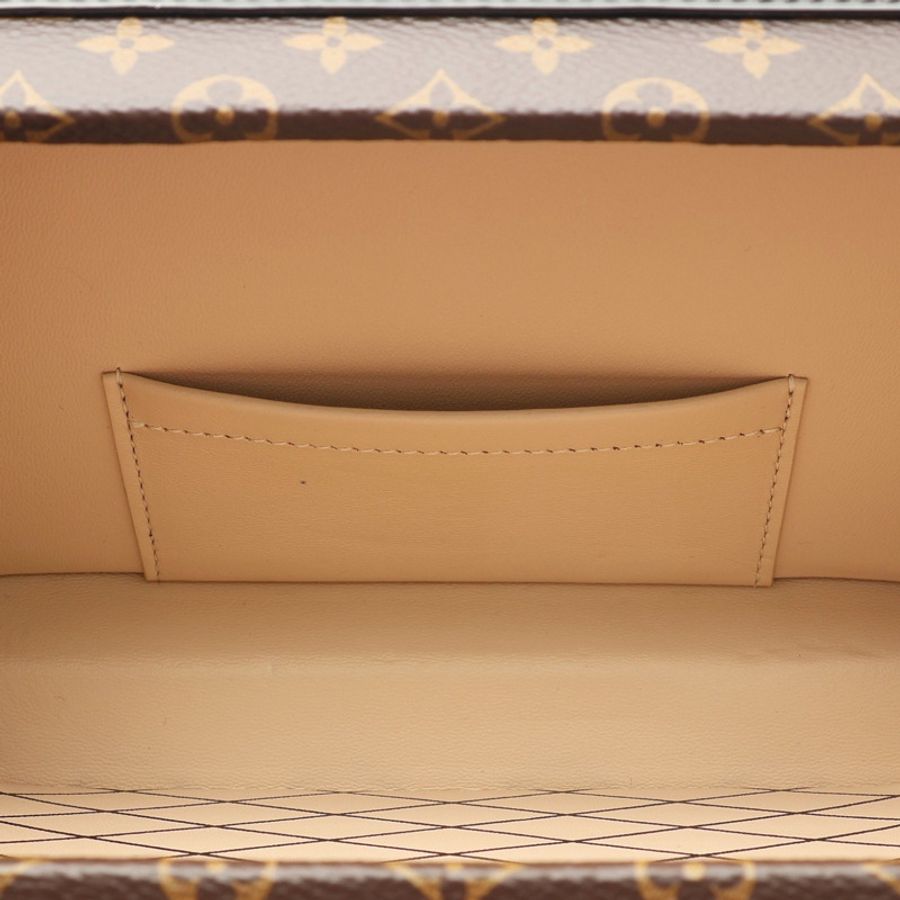 LOUIS VUITTON LV 路易威登 Petite Malle Trunk 肩背包 棕色 原花帆布 M45943 M45943-3