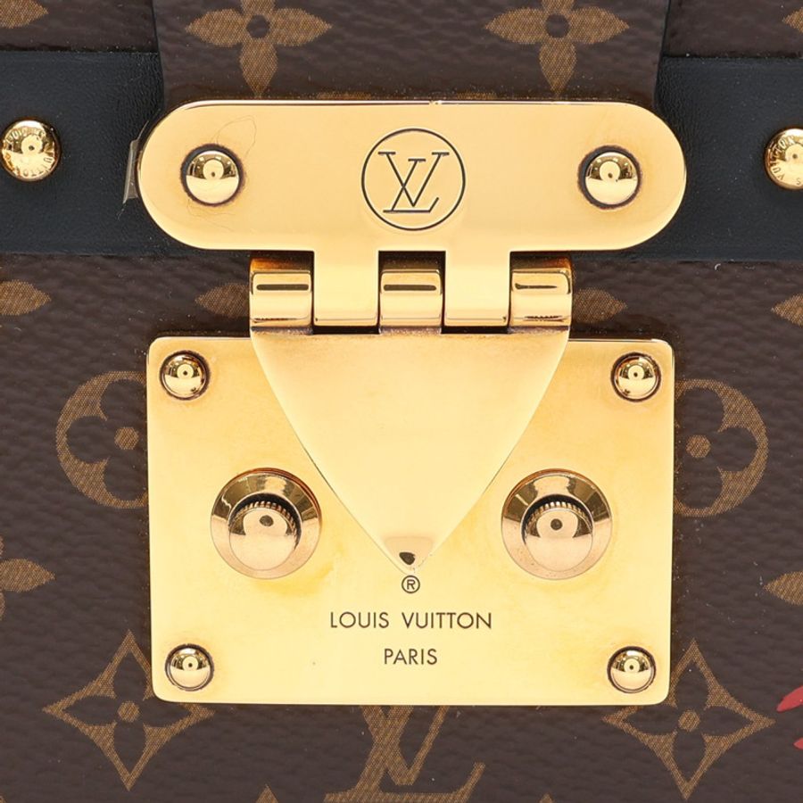 LOUIS VUITTON LV 路易威登 Petite Malle Trunk 肩背包 棕色 原花帆布 M45943 M45943-6