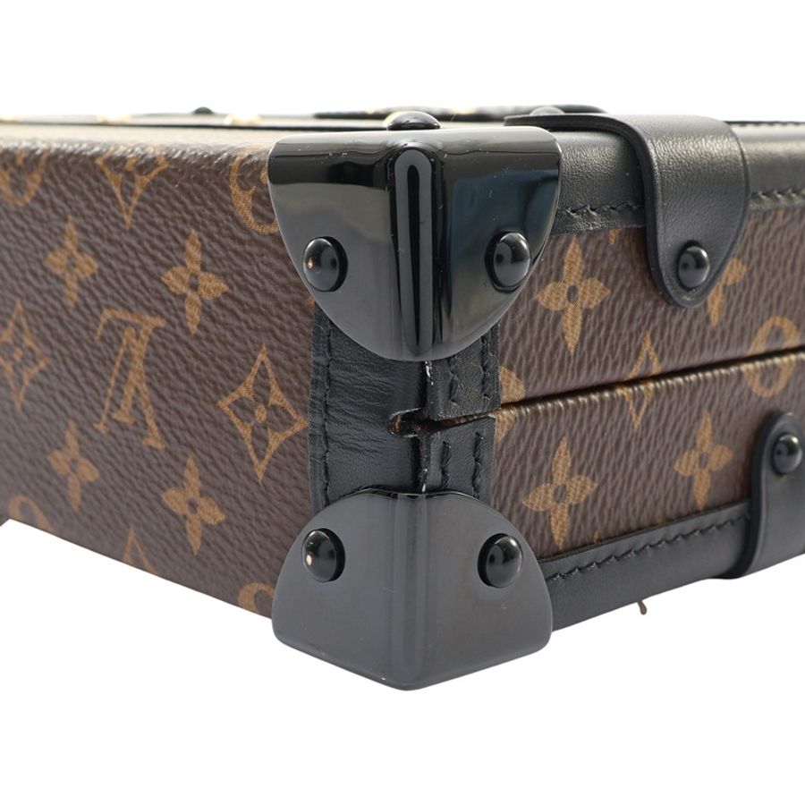 LOUIS VUITTON LV 路易威登 Petite Malle Trunk 肩背包 棕色 原花帆布 M45943 M45943-9