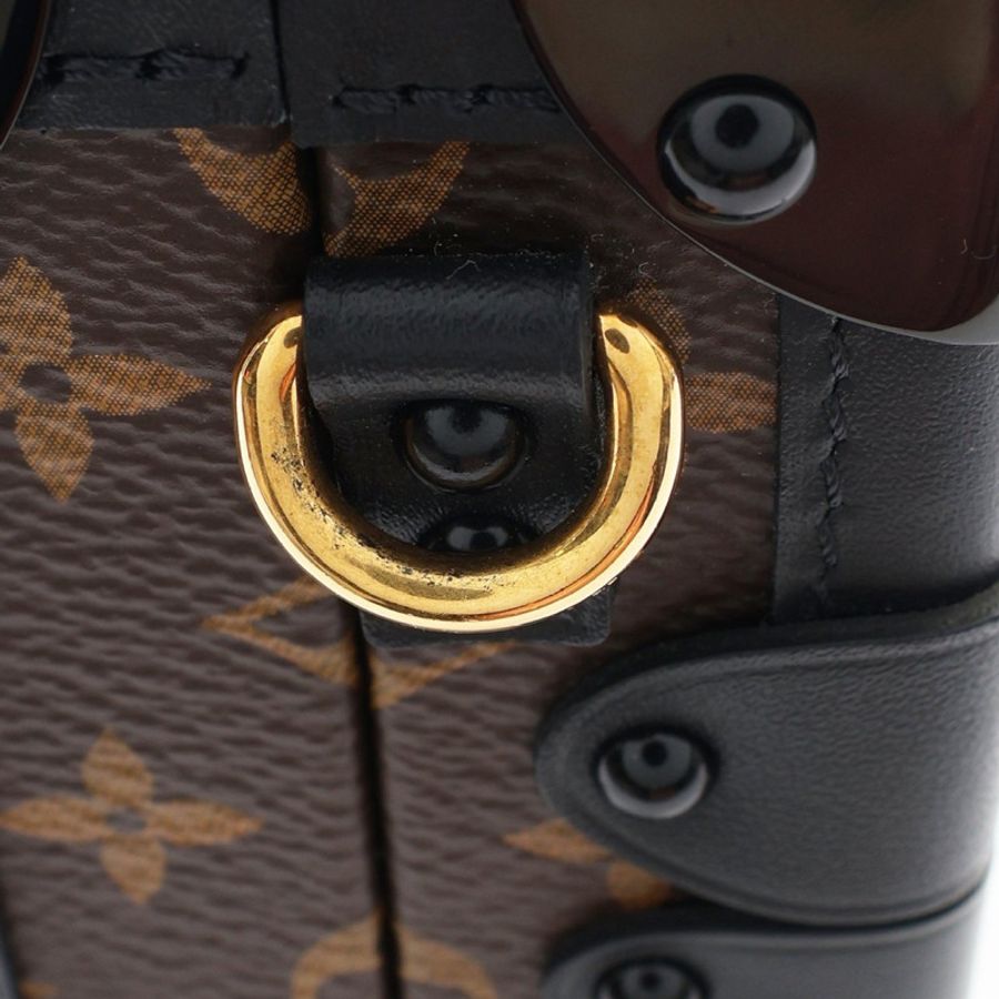LOUIS VUITTON LV 路易威登 Petite Malle Trunk 肩背包 棕色 原花帆布 M45943 M45943-13